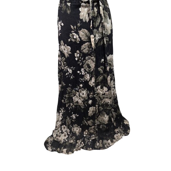 Rare Denim & Supply Ralph Lauren Dark Floral Puff Sleeve Wrap Dress ASO Sz XL - Picture 9 of 11